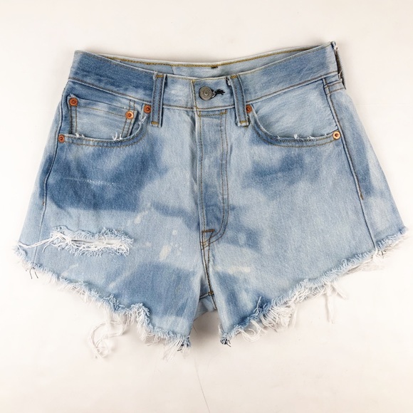 Levi's Pants - Levi’s 501 Button Fly Distressed Denim Shorts